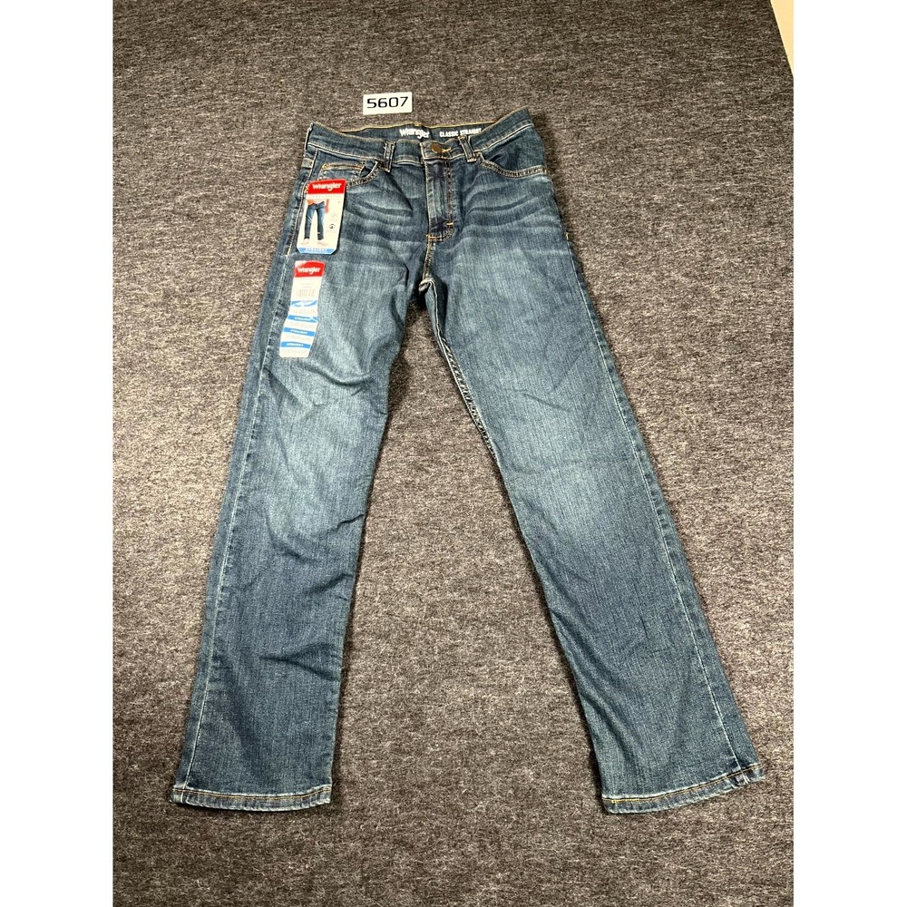 Wrangler 5 Star Jeans Boys 14 Blue Denim Cotton Medium Wash Classic‎ Fit
